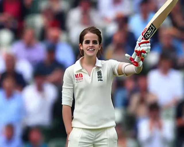 Image similar to emma watson opens the batting for england at lord's cricket ground