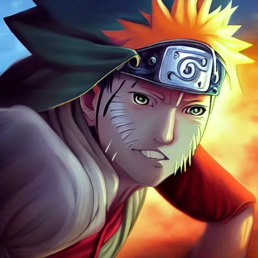 Image similar to portrait of Naruto, fantasy artwork, beautiful scenery, cinematic