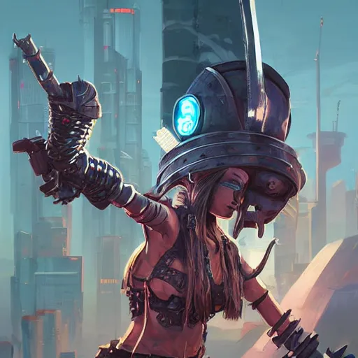 Image similar to cyberpunk viking helmet mask warrior goddess robot ninja fantasy, art gta 5 cover, official fanart behance hd artstation by jesper ejsing, by rhads, makoto shinkai and lois van baarle, ilya kuvshinov, ossdraws