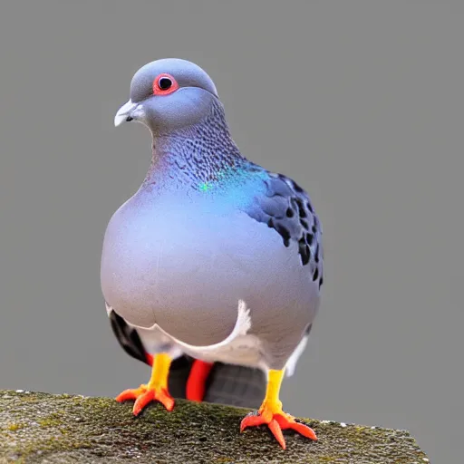 Prompt: A pigeon wearing a knights armor