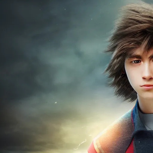 Image similar to a photorealistic male wizard teenager wearing wizard outfit, sharp focus, photograph
