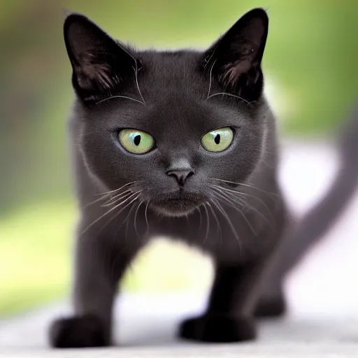 Image similar to cats creepy black lightning eyes wild chasing