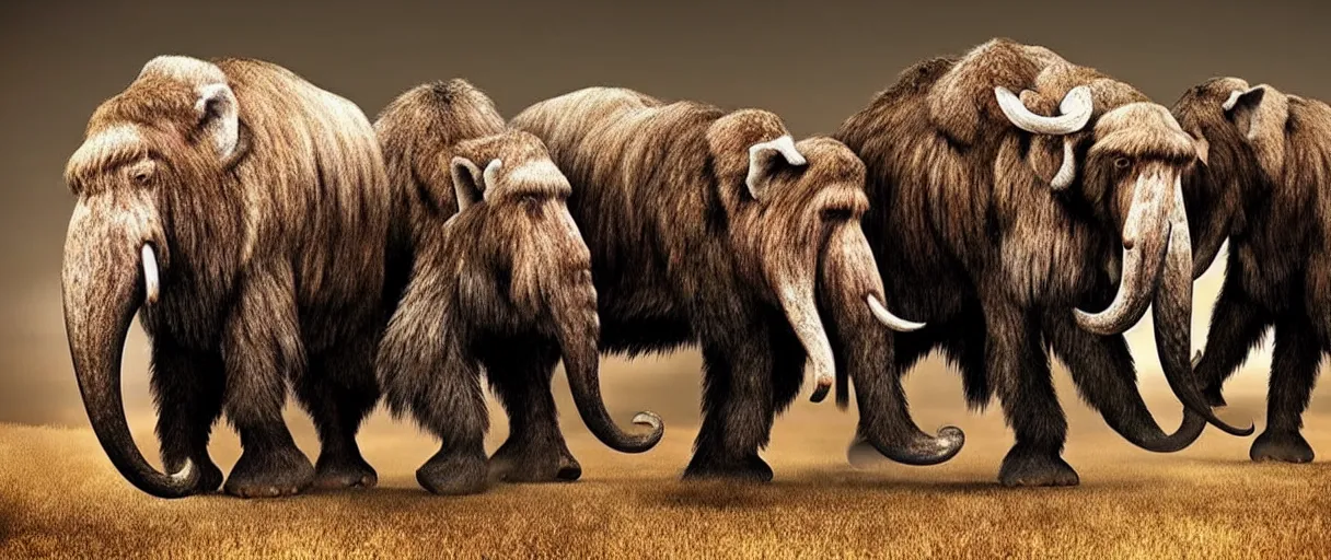 Prompt: made 1 5 0 neanderthal people fighting againts one mammoth, perfect dynamic posture, perfect dynamic environment, perfect dynamic body form, perfect dynamic pose, trending pinterest, perfect dynamic position, award winning photo by national geographic, and pulittzer winner, realistic, bokeh, reduce duplication interference