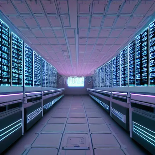 Prompt: hyperrealism colour detailed photography scene by stanley kubrick of highly detailed stylish system administratorfrom the far future as robot style by gragory crewdson and katsuhiro otomo, mike winkelmann with many details by josan gonzalez working at the detailed data center by laurie greasley hyperrealism stock photo on dsmc 3 system volumetric led light