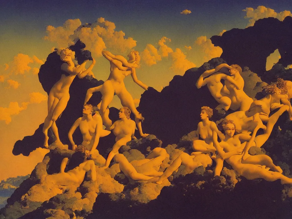 Image similar to 🌅 by maxfield parrish