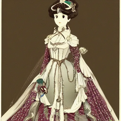 Image similar to character portrait of a Victorian princess, Akihito Yoshida