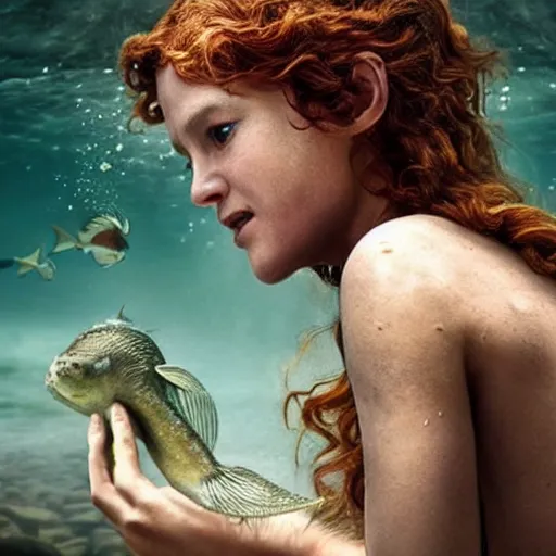 Image similar to 🧜‍♀️ , cute hyper realistic cinematic award-winning epic photographic still