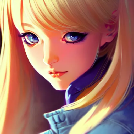 Image similar to a beautiful blonde girl, intricate, highly detailed, digital painting, artstation, official media, anime key visual, concept art, rich vivid colors, ambient lighting, sharp focus, illustration, art by Artgerm, Makoto Shinkai, Ilya Kuvshinov, Lois Van Baarle, and Rossdraws