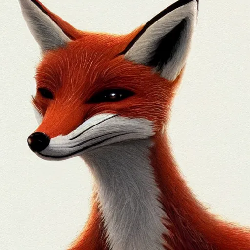 Prompt: a humanoid fox with a face inspired by mr. bean, intricate, elegant, highly detailed, digital painting, artstation, glamor pose, concept art, smooth, sharp focus, illustration, art by artgerm and greg rutkowski, artey freytag