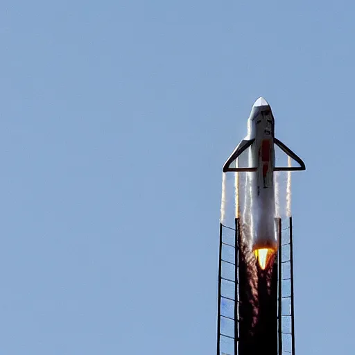 Prompt: spacex launching jesus christ cross