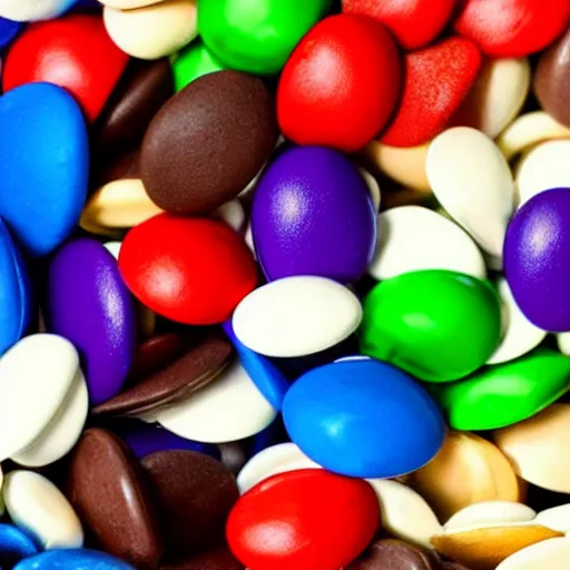 Image similar to eminem in a bowl of m & ms, high detail