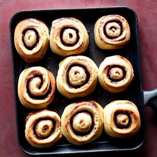 Prompt: cinnamon rolls, made of steak