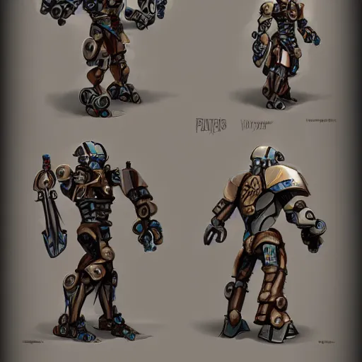 Image similar to A cyclops warforged paladin with mystical tattoos on his arms, from Dungeons & Dragons, inspired by the BIONICLE Keetongu, artstation, concept art, the art of bionicle, Matt Betteker