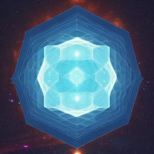 Image similar to mystical hexagonal portal in the night sky, made out of pure energy, hyperrealistic, photography