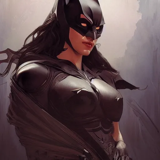 Prompt: The dark knight, highly detailed, digital painting, artstation, sharp focus, illustration, art by artgerm and greg rutkowski and alphonse mucha