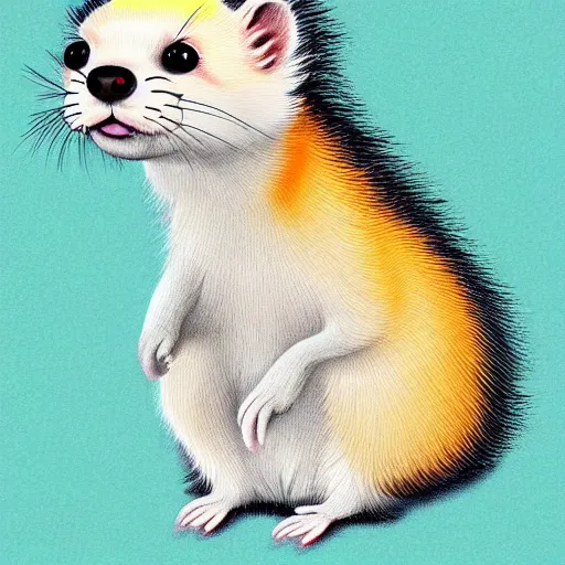 Image similar to Ferret emoji, digital art, high quality 4k