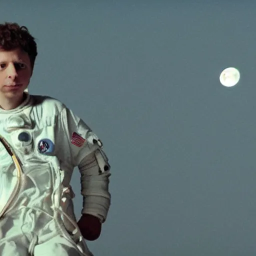 Image similar to michael cera on the moon