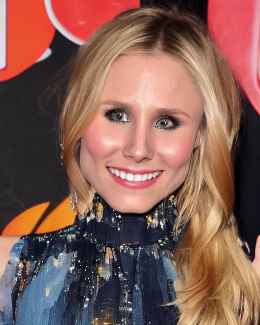 Prompt: eyeview, first person point of view of my date with kristen bell