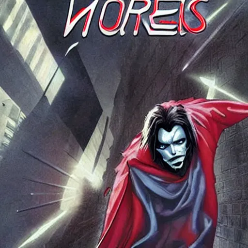 Prompt: new Morbius movie cover art