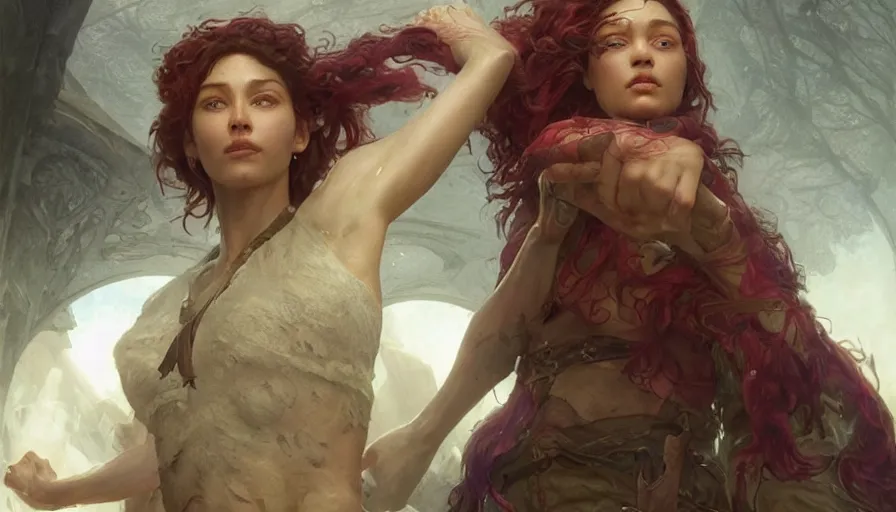 Image similar to epic masterpiece ignorance, drama, sweaty skin, hyperrealistic, octane render, cinematic, beautiful face and flawless skin, perfect hands, 5 fingers, ruby by Edgar Maxence and Ross Tran and Michael Whelan, Legends of Runeterra