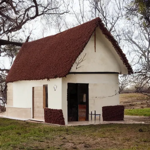 Prompt: photo of a house made of beef