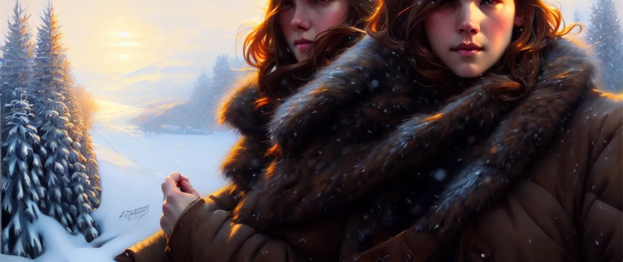 Prompt: ultra realistic illustration, winter is coming, advertising poster, highly detailed, digital painting, artstation, concept art, smooth, sharp focus, illustration, art by artgerm and greg rutkowski and alphonse mucha