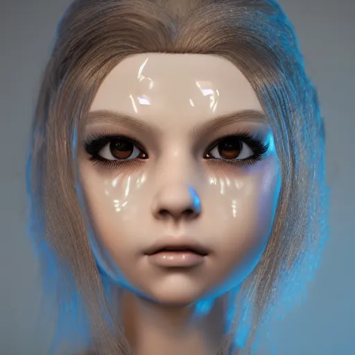 Prompt: beautiful ball jointed doll face head, long shiny hair, intricate detailed, sharp focus, octane render, high quality, Symmetrical composition, 8k, volumetric lighting, on black background