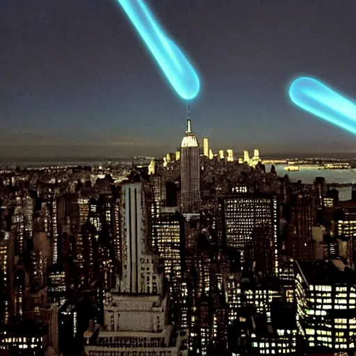 Image similar to alien lights above new york