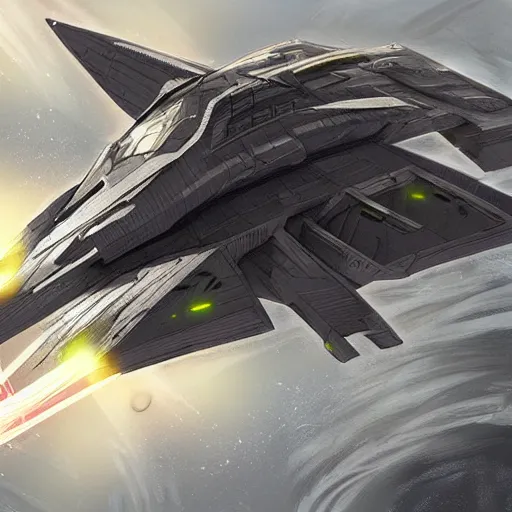 Prompt: a superstar destroyer in warp speed, sci-fi, high detail concept art ::