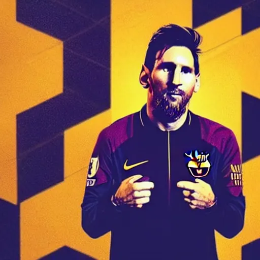 Prompt: messi, cyberpunk aesthetic, soccer, bright