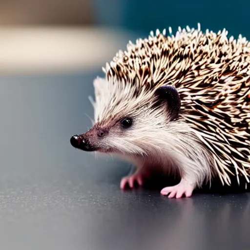 Image similar to a hedgehog using a calculator