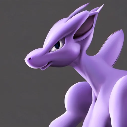 Image similar to mewtwo photorealistic