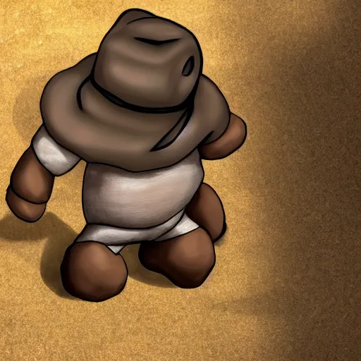 Image similar to a stunning photograph of a geodude wearing a fedora, 8 k hd, incredibly detailed