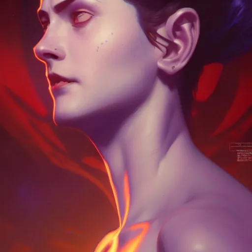 Image similar to a portrait of thrawn cinematic lighting, photorealistic, octane render, 8 k, depth of field, 3 d, art by artgerm and greg rutkowski and alphonse mucha and uang guangjian and gil elvgren and sachin ten