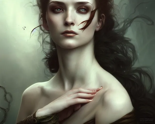 Image similar to photography of daria endresen, deep focus, d & d, fantasy, intricate, elegant, highly detailed, digital painting, artstation, concept art, matte, sharp focus, illustration, hearthstone, art by artgerm and greg rutkowski and alphonse mucha