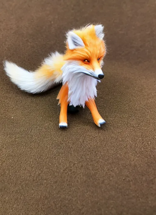 Prompt: 80mm resin detailed miniature of fluffy fox, Product Introduction Photos, 4K, Full body