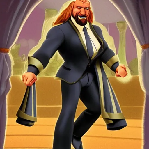 Prompt: Triple H as a Disney character