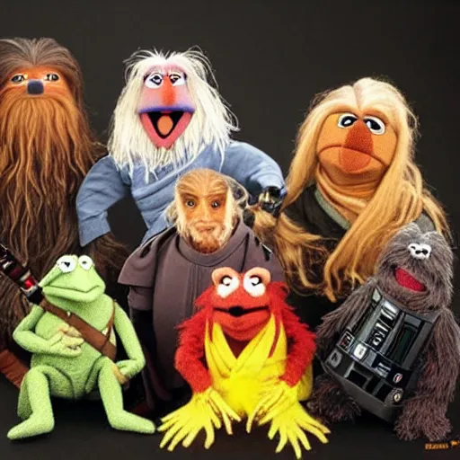 Image similar to star wars muppets