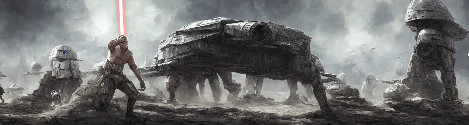 Prompt: star wars movie concept art, art, high detail, high definition, photorealistic, hdr,