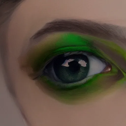 Image similar to green eyes Emmy Rossum, realistic, photo studio, HDR, 8k, trending on artstation