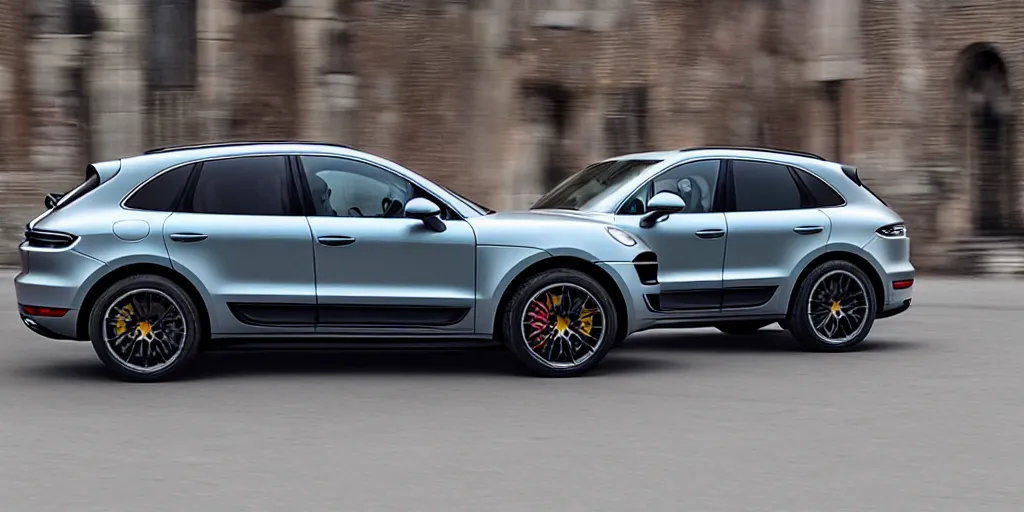 Image similar to “2022 Porsche Macan Minivan, ultra realistic, 8k”