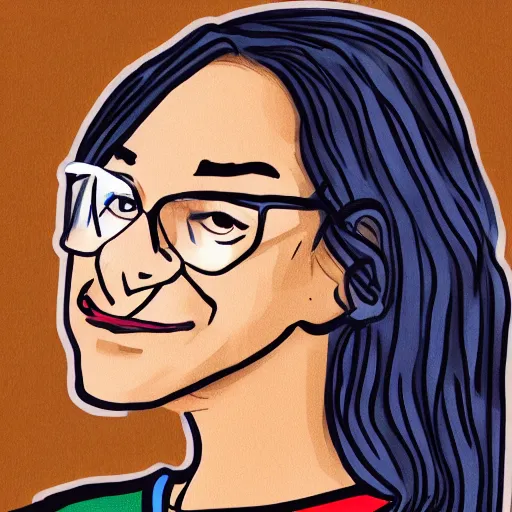 Image similar to a picture of alexandria ocasio cortez in the art style of sakimichan