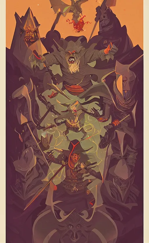 Image similar to powerful wizard, dungeons and dragons by simon kennedy, studio muti