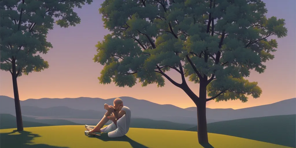 Image similar to loneliness, summer evening, kenton nelson