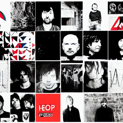 Prompt: Collage, Radiohead logo