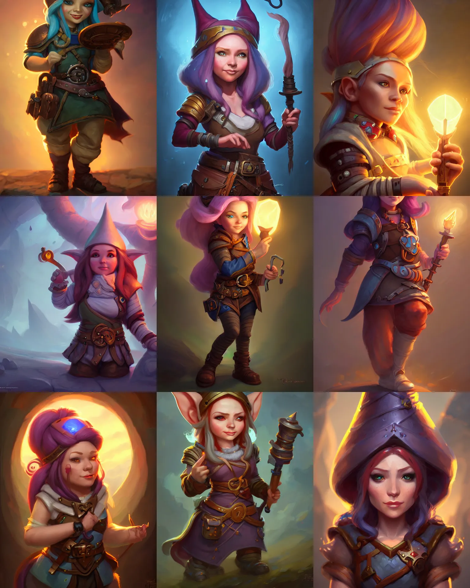 Prompt: female gnome artificer, young adult, youthful, petite, beautiful, pretty hair, dnd character art portrait, matte fantasy painting, deviantart artstation, by jason felix by steve argyle by tyler jacobson by peter mohrbacher, cinema, ray tracing, global illumination, unreal engine 5