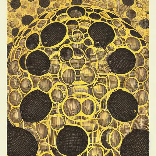 Image similar to illustration of football ball, by artgem, da vinci and victo ngai