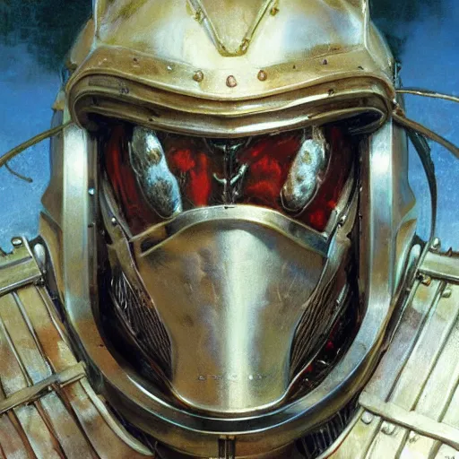 Prompt: shrimp animal as a realistic fantasy knight, closeup portrait art by norman rockwell and donato giancola and greg rutkowski,