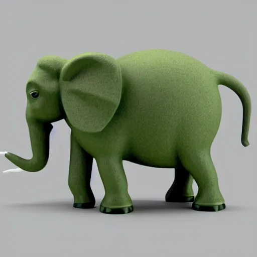 Image similar to green elephant in the style of popular nfts