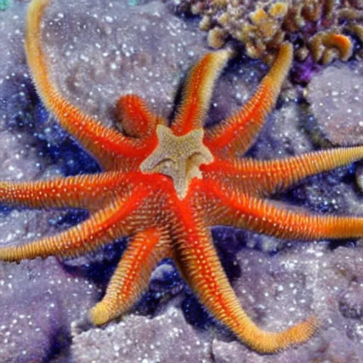 Prompt: muscular starfish